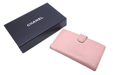Load image into Gallery viewer, CHANEL シャネル ココマーク ロゴ ホック付長財布 キャビアスキン ピンク 二つ折り財布 9番台/A13498 良品 中古 47496