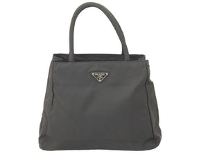 極美品 PRADA プラダ ハンドバッグ B3864 ナイロン ZAFFIRO グリーン系 カーキ トートバッグ 三角ロゴプレート 中古 47498