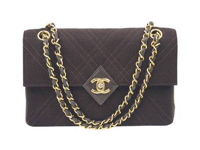 CHANEL シャネル マトラッセ チェーン ショルダーバッグ ブラウン 初期 ココマーク ゴールド金具 ロゴ カバン 鞄 中古 47527