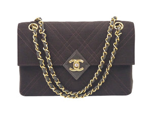 CHANEL シャネル マトラッセ チェーン ショルダーバッグ ブラウン 初期 ココマーク ゴールド金具 ロゴ カバン 鞄 中古 47527