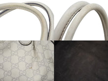 Load image into Gallery viewer, GUCCI グッチ スーキー グッチシマ レザー トートバッグ ハンドバッグ アイボリー キャンバス 中古 47530