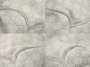 GUCCI グッチ スーキー グッチシマ レザー トートバッグ ハンドバッグ アイボリー キャンバス 中古 47530