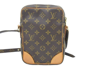 LOUIS VUITTON ルイ・ヴィトン ダヌーブ ショルダーバッグ モノグラム ゴールド金具 ブラウン M45266 美品 中古 47540