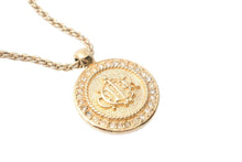 Load image into Gallery viewer, Christian Dior クリスチャンディオール ネックレス・チョーカー コイン ラインストーン ゴール 中古 47553