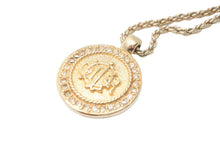 Load image into Gallery viewer, Christian Dior クリスチャンディオール ネックレス・チョーカー コイン ラインストーン ゴール 中古 47553