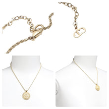 Load image into Gallery viewer, Christian Dior クリスチャンディオール ネックレス・チョーカー コイン ラインストーン ゴール 中古 47553