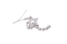 Load image into Gallery viewer, Christian Dior クリスチャンディオール ピアス キー スター シルバー鍵 星 ボールチェーン 美品 中古 47554