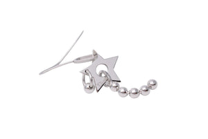 Christian Dior クリスチャンディオール ピアス キー スター シルバー鍵 星 ボールチェーン 美品 中古 47554