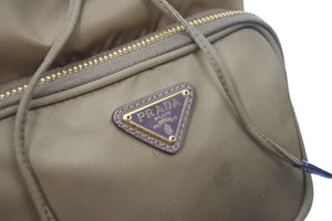 PRADA プラダ ショルダーバッグ 巾着バッグ 2WAYバッグ ヴェラ デュエット リナイロン ブラウン ゴールド金具 美品 中古 47559