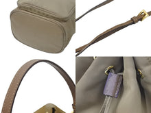 Load image into Gallery viewer, PRADA プラダ ショルダーバッグ 巾着バッグ 2WAYバッグ ヴェラ デュエット リナイロン ブラウン ゴールド金具 美品 中古 47559
