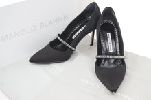 Load image into Gallery viewer, Manolo Blahnik マノロ ブラニク CRINA 36.5 LCRM 白 ホワイト スワロフスキー 中古 47577
