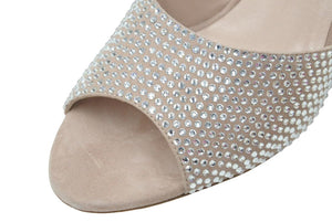 PARIS TEXAS パリテキサス HOLLY WANDA MULES WITH RHINESTONES 38 ミュール スワロフスキー 美品 中古 47578