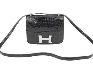 未使用 HERMES エルメス ショルダーバッグ ミニ コンスタンス3 グラファイト A刻印 中古 47589