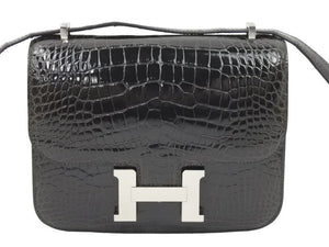 未使用 HERMES エルメス ショルダーバッグ ミニ コンスタンス3 グラファイト A刻印 中古 47589