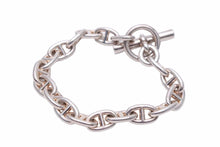 Load image into Gallery viewer, HERMES エルメス シェーヌダンクル 18コマ ブレスレット 61.9g MM シルバー 925 アクセサリー 美品 中古 47596