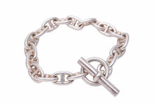 Load image into Gallery viewer, HERMES エルメス シェーヌダンクル 18コマ ブレスレット 61.9g MM シルバー 925 アクセサリー 美品 中古 47596