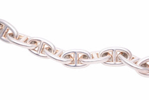 HERMES エルメス シェーヌダンクル 18コマ ブレスレット 61.9g MM シルバー 925 アクセサリー 美品 中古 47596