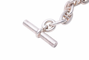 HERMES エルメス シェーヌダンクル 18コマ ブレスレット 61.9g MM シルバー 925 アクセサリー 美品 中古 47596