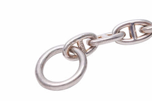 HERMES エルメス シェーヌダンクル 18コマ ブレスレット 61.9g MM シルバー 925 アクセサリー 美品 中古 47596