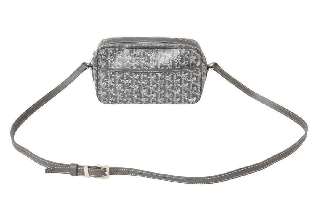 GOYARD ゴヤール Cap Vert カップヴェールPM ショルダーバッグ 斜めがけバッグ レザー PVC グレー シルバー金具 美品 中古 47656