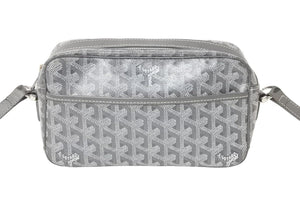 GOYARD ゴヤール Cap Vert カップヴェールPM ショルダーバッグ 斜めがけバッグ レザー PVC グレー シルバー金具 美品 中古 47656