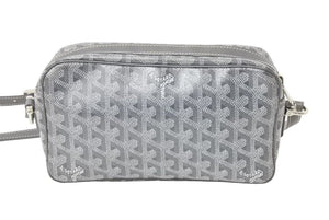 GOYARD ゴヤール Cap Vert カップヴェールPM ショルダーバッグ 斜めがけバッグ レザー PVC グレー シルバー金具 美品 中古 47656