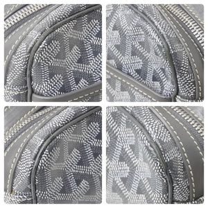 GOYARD ゴヤール Cap Vert カップヴェールPM ショルダーバッグ 斜めがけバッグ レザー PVC グレー シルバー金具 美品 中古 47656