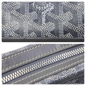 GOYARD ゴヤール Cap Vert カップヴェールPM ショルダーバッグ 斜めがけバッグ レザー PVC グレー シルバー金具 美品 中古 47656
