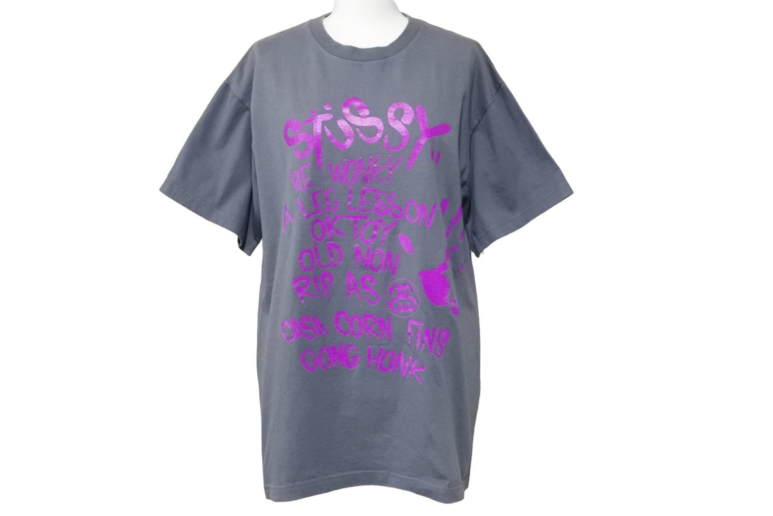 80s 少な目 old stussy シャドーマン 黒タグ Tシャツ 古着