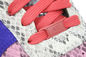 新品未使用 NIKE ナイキ ID スニーカー 靴 カスタムシューズ ヘビ柄 スエード ピンク ブルー ホワイト サイズ27.5 47675