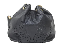 Load image into Gallery viewer, CHANEL シャネル キャビアスキンパンチングココマークショルダーバッグ 巾着 ブラック ゴールド金具 美品 中古 47685
