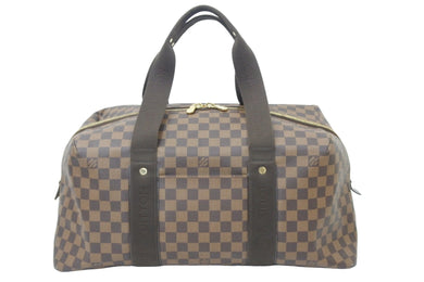 LouisVuitton ルイヴィトン ウィークエンダーMM ボストンバッグ N41138 PVC キャンバス レザー ダミエエベヌ 美品 中古 47725