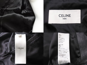 CELINE セリーヌ ライダースジャケット 20AW スタッズ レザージャケット ブラック サイズ50 2E686269LL 中古 47761