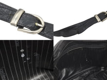 Load image into Gallery viewer, GIANNI VERSACE ジャンニヴェルサーチ ショルダーバッグ 肩掛けバッグ レザー ブラック シルバー金具 良品 中古 47774