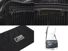 Load image into Gallery viewer, GIANNI VERSACE ジャンニヴェルサーチ ショルダーバッグ 肩掛けバッグ レザー ブラック シルバー金具 良品 中古 47774