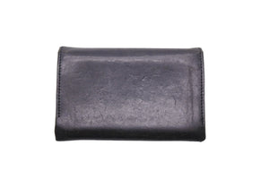 GIANNI VERSACE ジャン二・ヴェルサーチ カードケース 名刺入れ レザー ブラック オープンポケット 美品 中古 47776