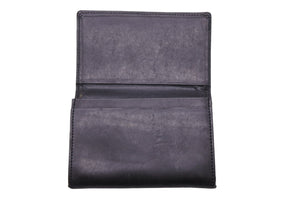 GIANNI VERSACE ジャン二・ヴェルサーチ カードケース 名刺入れ レザー ブラック オープンポケット 美品 中古 47776