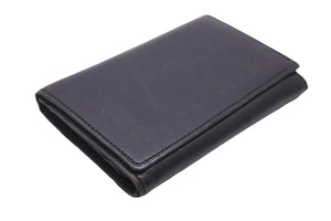 GIANNI VERSACE ジャン二・ヴェルサーチ カードケース 名刺入れ レザー ブラック オープンポケット 美品 中古 47776