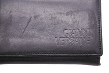Load image into Gallery viewer, GIANNI VERSACE ジャン二・ヴェルサーチ カードケース 名刺入れ レザー ブラック オープンポケット 美品 中古 47776