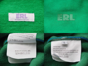 ERL イーアールエル Swirl パーカー グリーン ブルー フーディー トップス サイズL 中古 47801