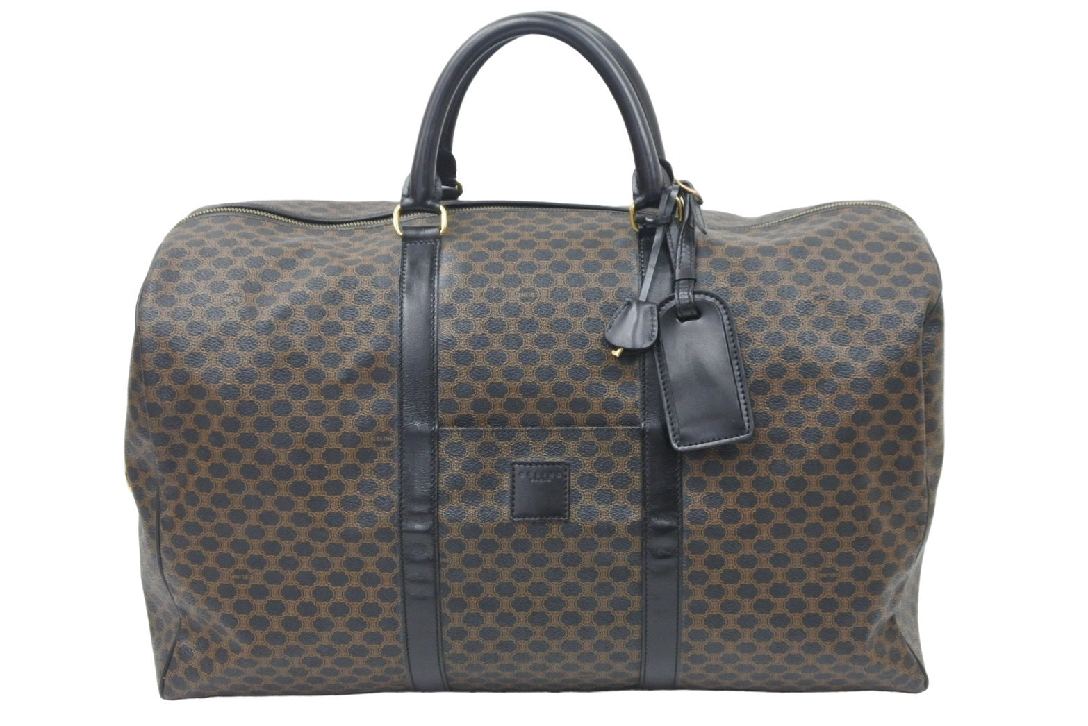CELINE セリーヌ ボストンバッグ マカダム柄 PVC ハンド 南京 M10 CELINE セリーヌ ボストンバッグ45 ハンドバッグ オールド