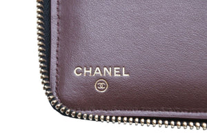極美品 CHANEL シャネル ココマーク マトラッセ カードケース 名刺入れ 6番台 キャビアスキン ブラック 中古 47847