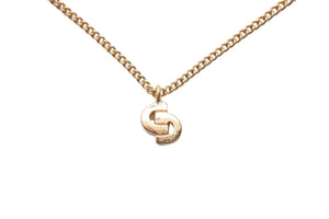 Christian Dior クリスチャン・ディオール ロゴネックレス チャームアイテム シンプル CD GP ゴールド 中古 47867
