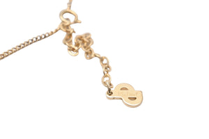 Christian Dior クリスチャン・ディオール ロゴネックレス チャームアイテム シンプル CD GP ゴールド 中古 47867