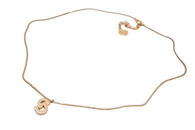 Christian Dior クリスチャン・ディオール チェーンネックレス GP ゴールド ロゴネックレス 美品 中古 47870