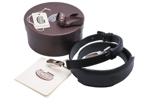 GOYARD ゴヤール 38190496800 ショルダーストラップ レザーストラップ ブラック シルバー金具 美品 中古 47871