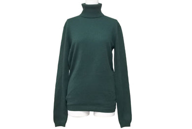 極美品 SAINT LAURENT サンローラン ハイネック ニット トップス KS36 709472 カシミヤ グリーン サイズXS 中古 47875 