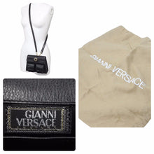 画像をギャラリービューアに読み込む, VERSACE ヴェルサーチ ハンドバッグ ショルダーバッグ ブラックショルダーストラップ 保存袋付き 良品 中古 47884 