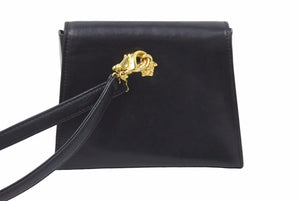 VERSACE ヴェルサーチ ハンドバッグ ショルダーバッグ ブラックショルダーストラップ 保存袋付き 良品 中古 47884 