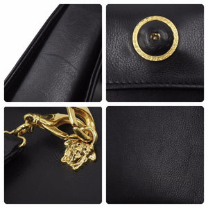 VERSACE ヴェルサーチ ハンドバッグ ショルダーバッグ ブラックショルダーストラップ 保存袋付き 良品 中古 47884 